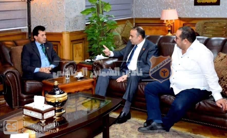 وزير الشباب والرياضة يستقبل أبو زيد في حضور النائب الكومي