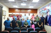 د. أسامة أبوزيد يجتمع بالجهاز الفني للكاراتيه استعدادًا للموسم الرياضي الجديد