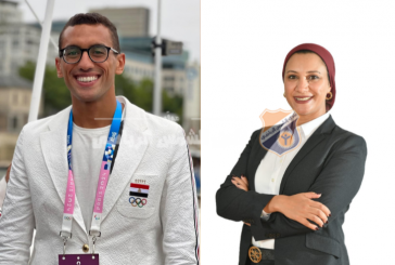 تعيين أية مدني وأحمد أسامة الجندي مشرفين على لجنة رعاية الأبطال الأولمبيين