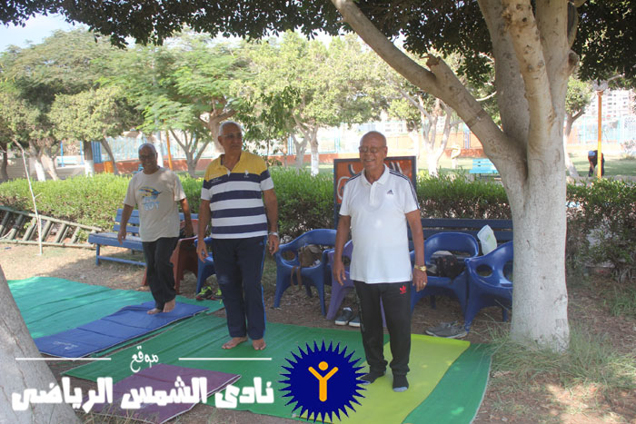 بالصور التدريبات  الصباحية  لفرق اليوجا  بالنادى