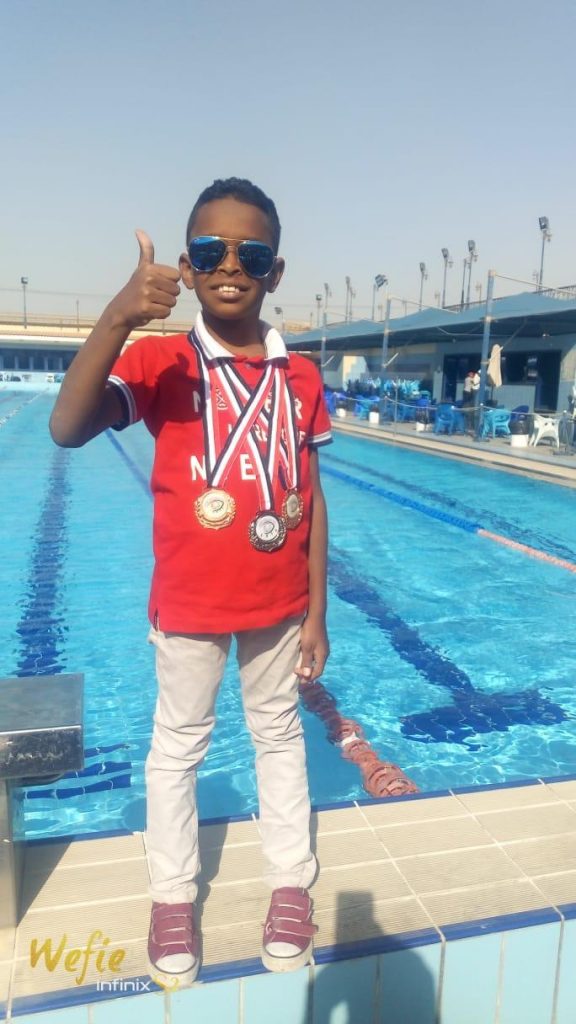 فضية وبرونزيتان لمهند عماد الدين  في بطولة الجمهورية لسباحة الإعاقات البصرية