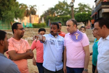 أبوزيد وتامر علي يتفقدان حمام السباحة الكبير