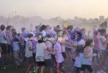 حضور كبير للأطفال بحرب الألوان اليوم