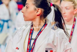 شدا هشام تحصد المركز الخامس في بطولة السيريس A للكاراتيه  