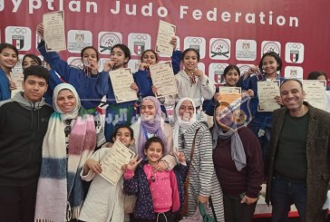 جودو الشمس يحصد 14 ميدالية متنوعة في بطولة الجمهورية تحت 10 و11 سنة بنات