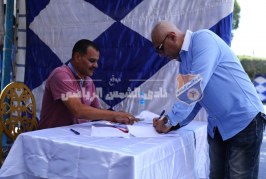 أسامة صلاح يدلي بصوته في الجمعية العمومية لتعديل لائحة النادي