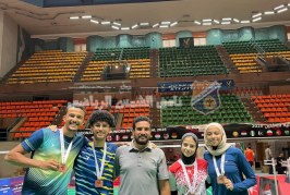رباعي الشمس يتألق في بطولة مصر الدولية للناشئين للريشة الطائرة