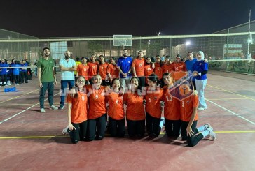 بنات 13 سنة بنات أ تفزن على المقطم في بطولة منطقة القاهرة لكرة الطائرة 