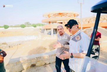 أبوزيد يتفقد أعمال الإنشاء ببحيرة الأمواج الصناعية 